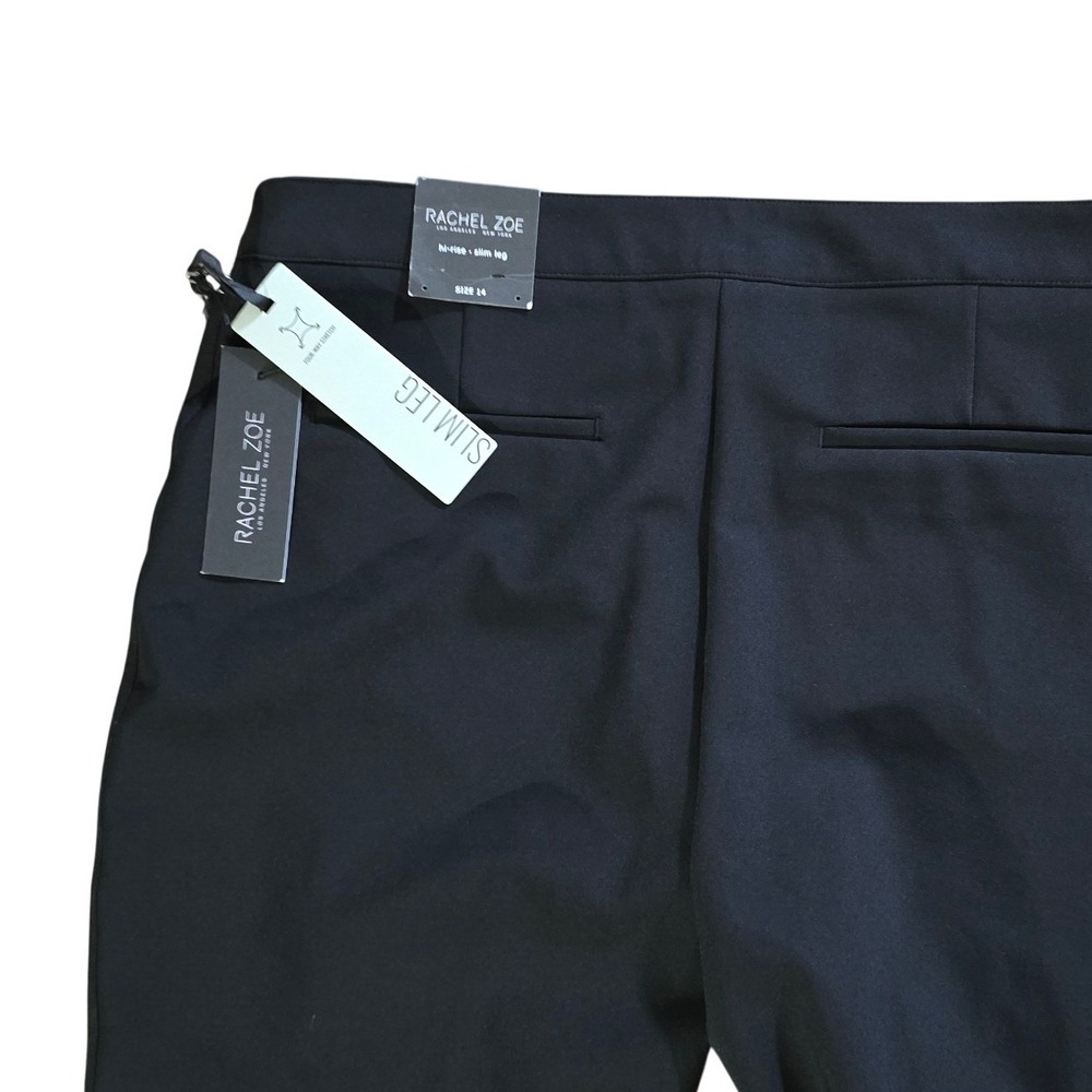 NEW WITH TAG Rachel Zoe Black Slim Leg Cropped Dress Pants Womens Size 14 GREAT - Picture 5 of 5